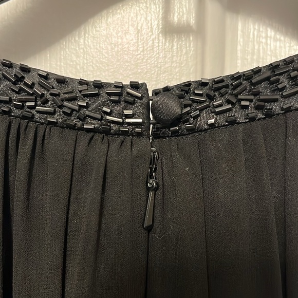 Evan Picone Evening dress. Black chiffon, fully lined, high neck, sz 12 - Picture 7 of 9